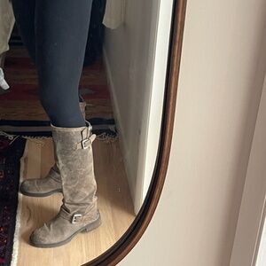 Steve Madden Tall Brown Riding Boots Distressed Leather